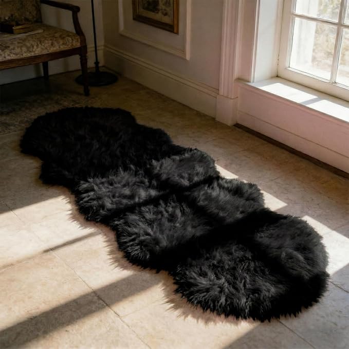 Ultra Soft Faux Fur Rug, Fluffy Shaggy 2 x 6 Ft Sheepskin Fur - Image 4