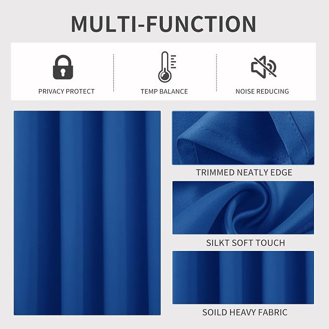 Joydeco Blackout Curtains 108 Inch Length 2 Panels Set, Thermal Insulated Long - Image 4