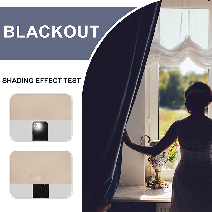 JIUZHEN Blackout Curtains for Bedroom– Thermal Insulated, Noise Reducing Room - Image 2