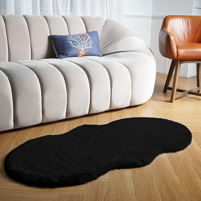 Latepis Black Shag Rug 2x4 Rugs by Latepis