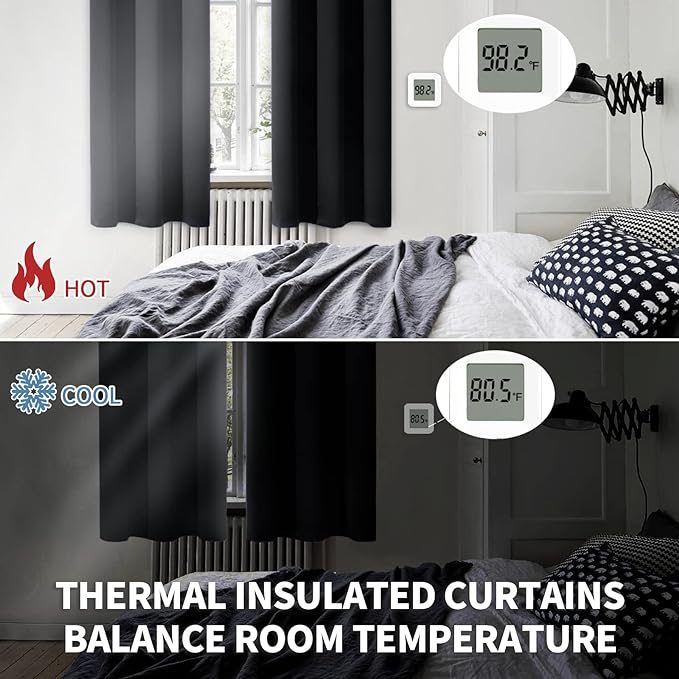 BGment Black Blackout Curtains for Bedroom - Image 4