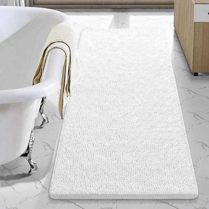 LOCHAS Luxury Bathroom Rug Shaggy Bath Mat 24 x 54 Inch, Washable Non Slip Bath by LOCHAS