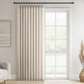 Topfinel Pinch Pleated Curtains 90 Inches Long 1 Panels Set, Oatmeal Semi Sheer by Topfinel