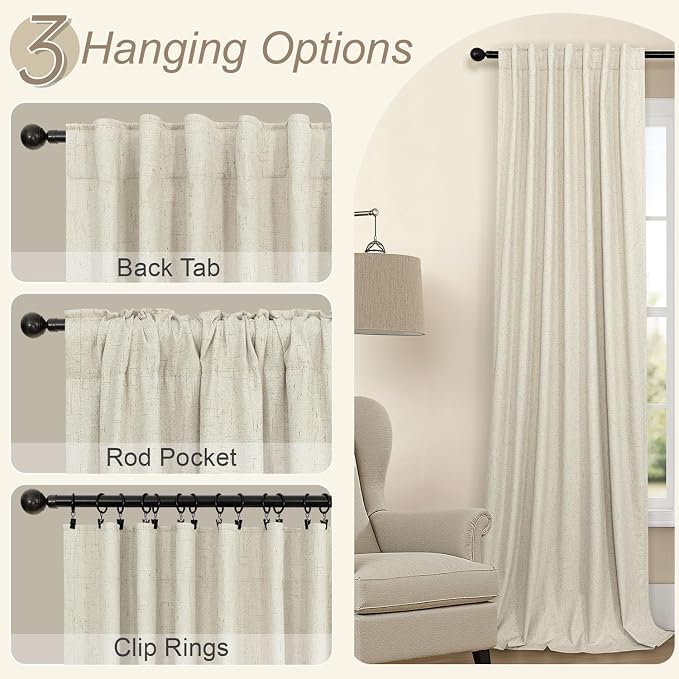 Pitalk Closet Curtains for Open Closet Doors Sliding Panels Burg 78 Inch Length - Image 6