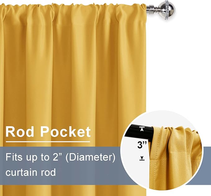 JIUZHEN Blackout Curtains for Bedroom - Image 5