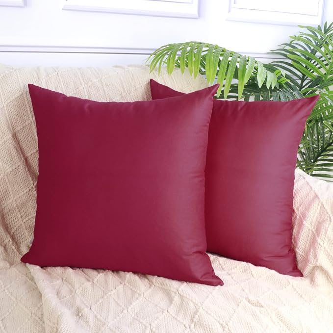 Thmyo 4-Pack 100% Cotton Comfortable Solid Decorative Throw Pillow Case - Image 2