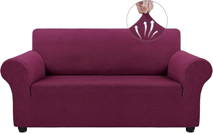 Asnomy Sofa Covers for 2 Cushion Couch Stretch loveseat Covers Slipcovers by Asnomy