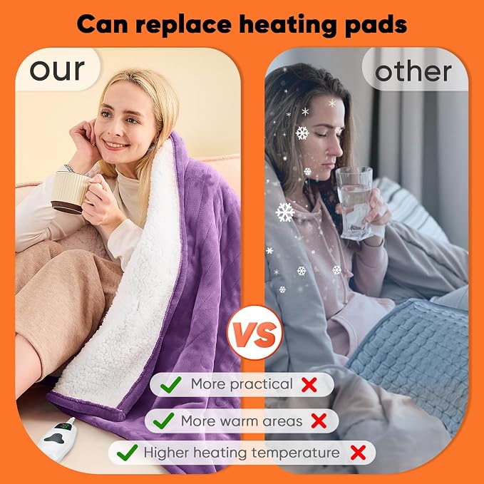 greenoak Heated Blanket Electric Full 72"X84", Heating Blankets - Image 6