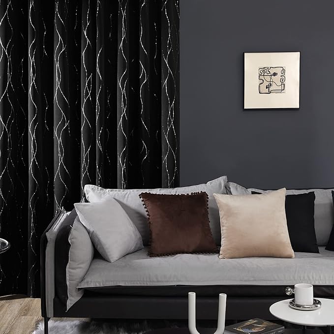 Deconovo Black Out Curtains for Kitchen, 42 x 54 Inch Length 2 Panels Set - Image 3