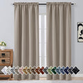 OVZME Stone Blackout Curtains for Bedroom 90 Inch Length 2 Panels, Room by OVZME
