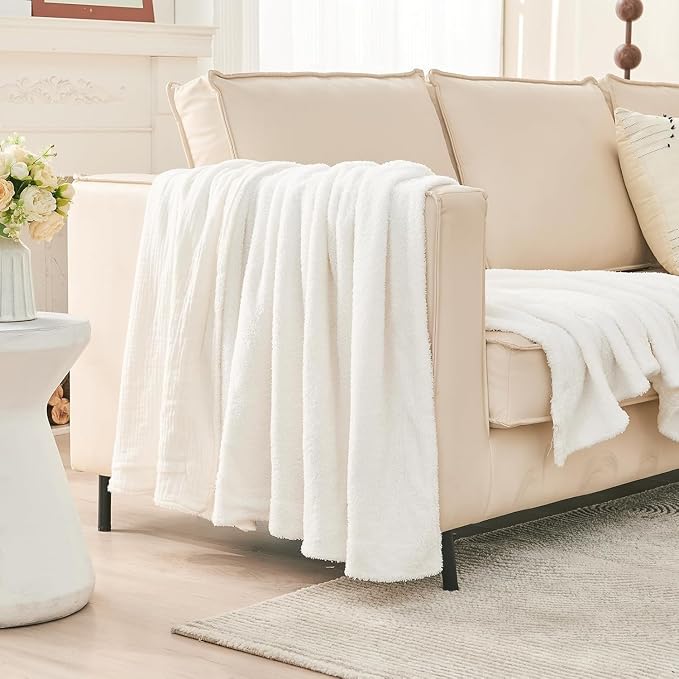 EMME Muslin and Fleece Twin Blanket Reversible - Image 5