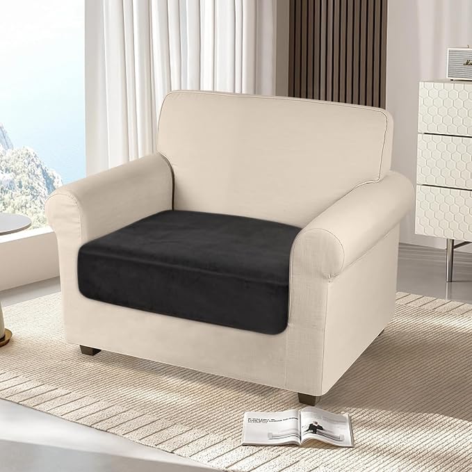 NAISI Couch Cushion Covers 1 Piece Velvet Stretch Sofa Seat Covers or Backrest - Image 2