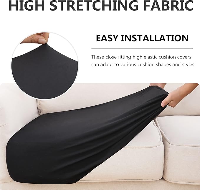 hyha Waterproof Couch Cushion Covers, Stretch Sofa Couch Seat Slipcover - Image 5