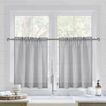 DWCN Grey Sheer Curtains for Kitchen Windows by DWCN