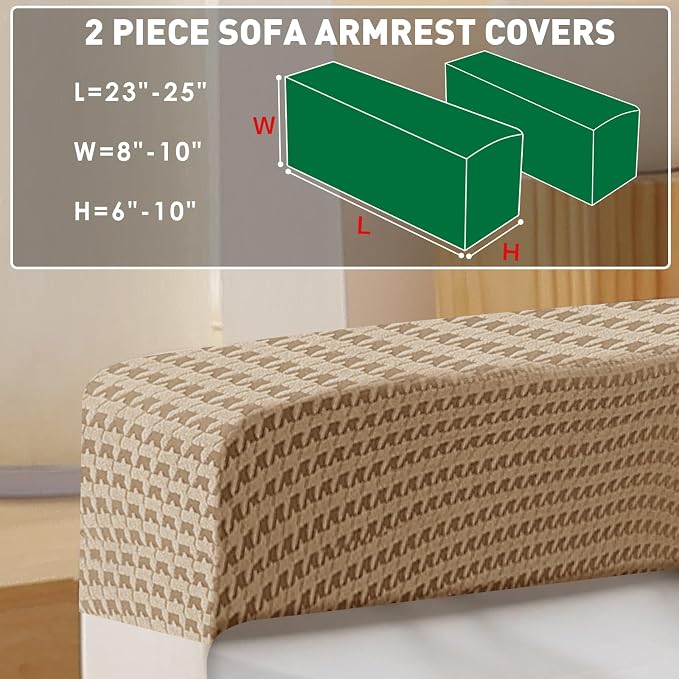 MAXIJIN Couch Cushion Covers for Sectional Sofa, Stretch Sofa Cushion Cover - Image 2