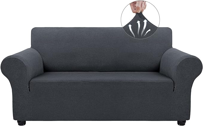 Asnomy Sofa Covers for 2 Cushion Couch Stretch loveseat Covers Slipcovers by Asnomy