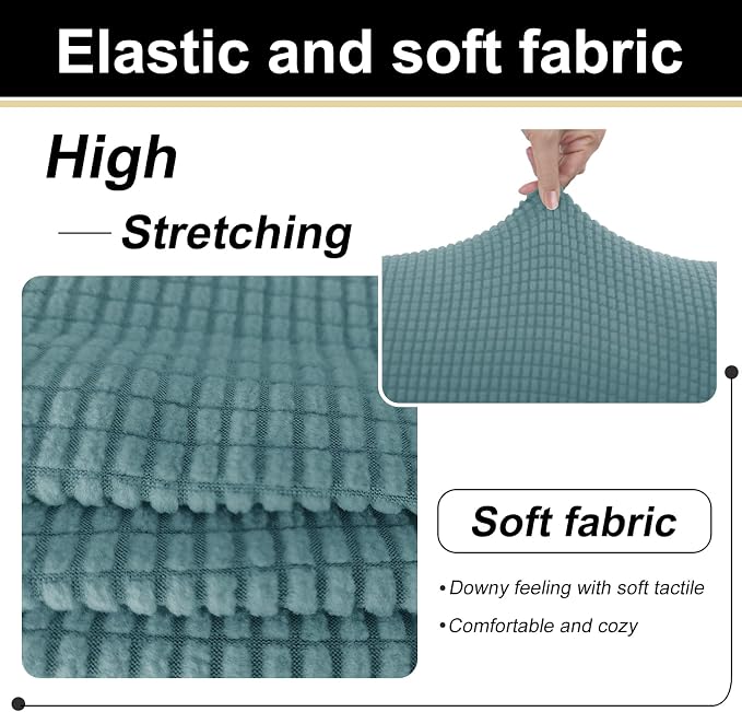 U-NICE HOME 2 Pieces Chair Covers Stretch Couch Cover Sofa Cover Washable Chair - Image 6