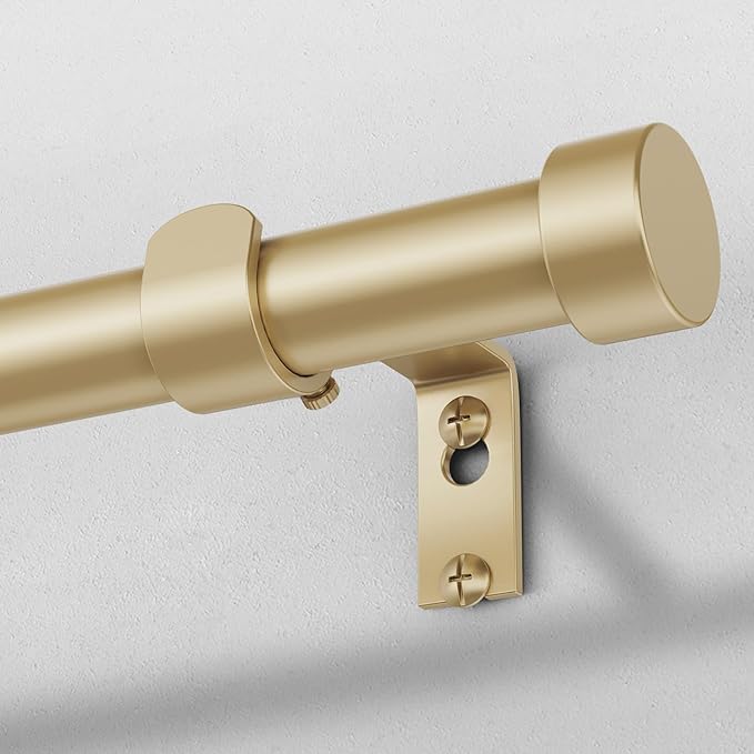 VOIIY Gold Curtain Rods for Windows 28 to 48 Inch, Size:30-60 Inch by VOIIYCurtainRods