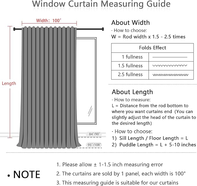 MYSKY HOME Linen Sliding Glass Door Curtains - Image 6