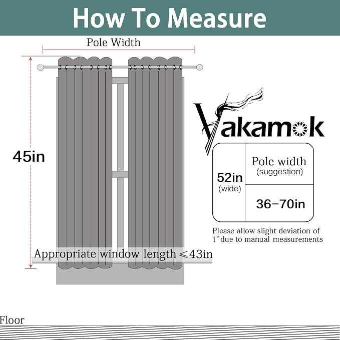 Yakamok Aqua Blackout Curtains, Thermal Insulated Light Blocking Blackout Drapes - Image 7