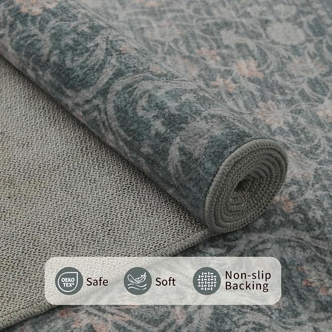 9x12 Washable Area Rug for Living Room, Extra Large Vintage Boho Rugs for - Image 5
