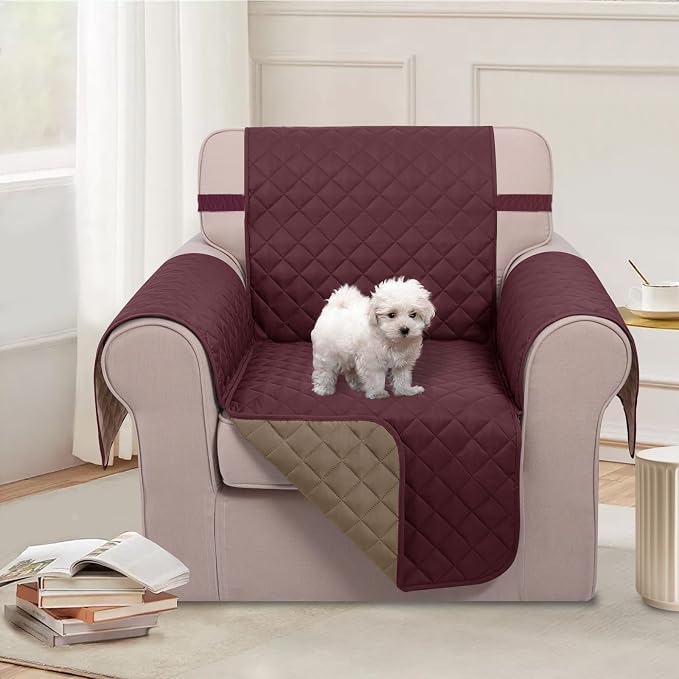 U-NICE HOME Reversible Oversized Chair Covers Quilted Water Repellent Pet - Image 2
