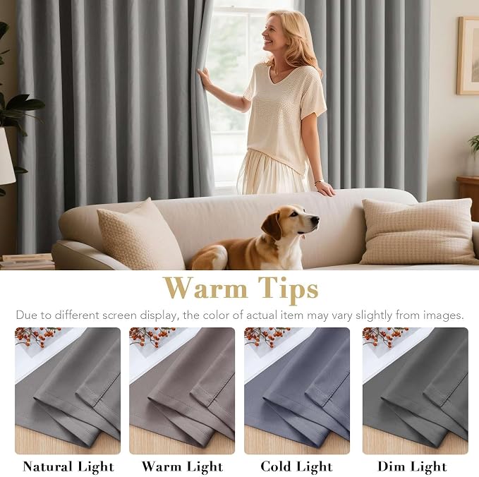H.VERSAILTEX Blackout Curtains for Bedroom Thermal Insulated Room Darkening - Image 5
