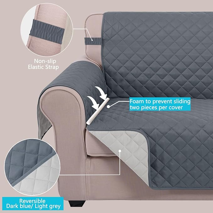 U-NICE HOME Large Sofa Cover Reversible Couch Cover - Image 3