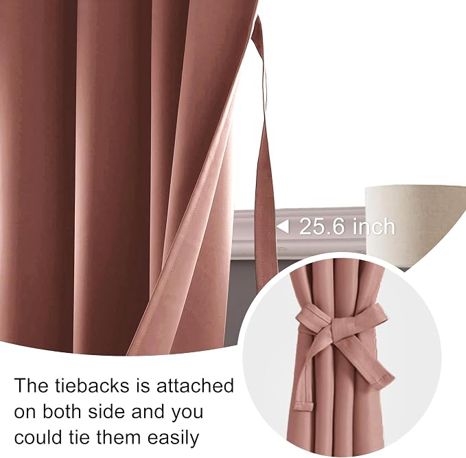 JIUZHEN Blackout Curtains for Bedroom– Thermal Insulated, Noise Reducing Room - Image 7