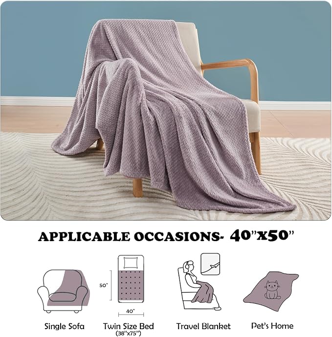 NEWCOSPLAY Super Soft Throw Blanket Premium Silky Flannel Fleece Leaves Pattern - Image 4
