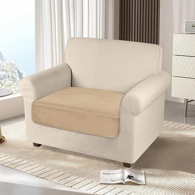 NAISI Couch Cushion Covers 1 Piece Velvet Stretch Sofa Seat Covers or Backrest - Image 2