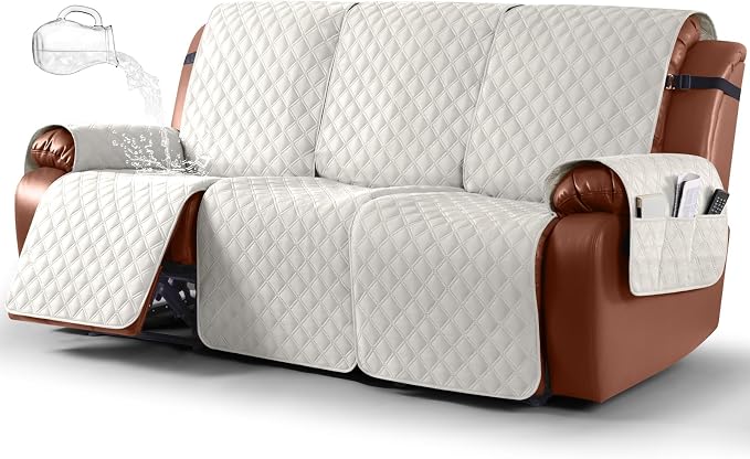 Ruaozz Waterproof Recliner Couch Covers, Sofa Slipcovers Washable 1-Piece by RuaozzFurnitureCovers