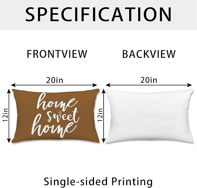 Hexagram Brown Geometric Pillow Covers 12x20 Set of 4, Decorative Outdoor - Image 3