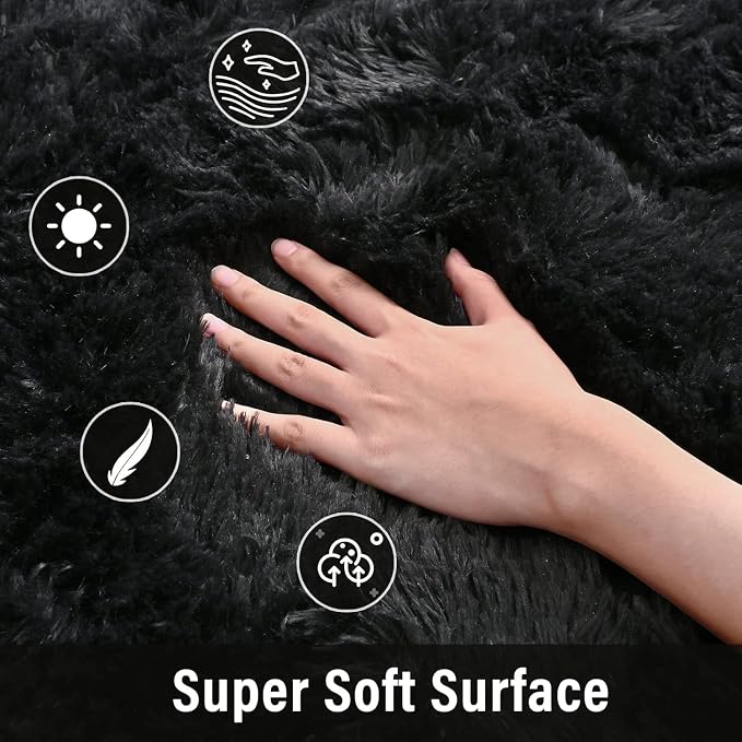Merelax Soft Modern Indoor Large Shaggy Rug - Image 5