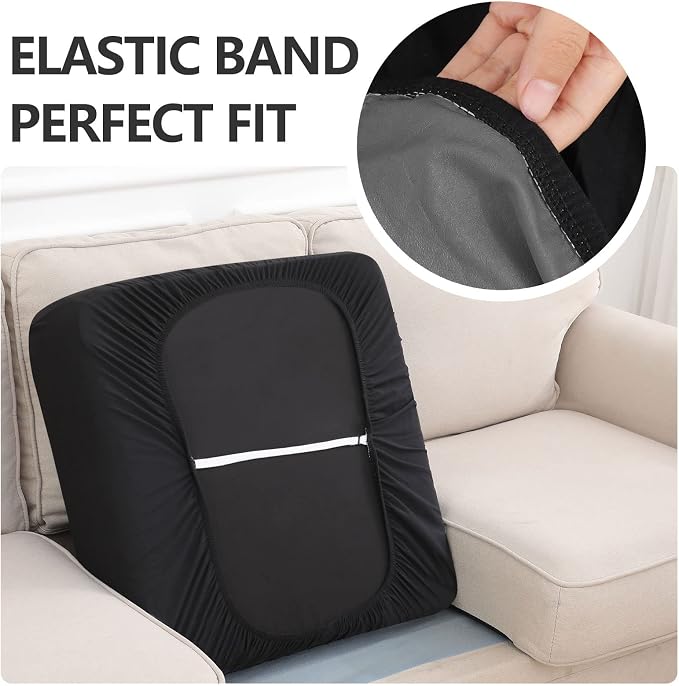 hyha Waterproof Couch Cushion Covers, Stretch Sofa Couch Seat Slipcover - Image 4
