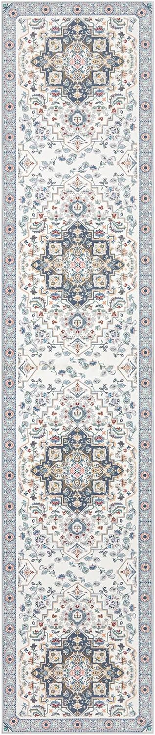 Phantoscope Washable Runner Rug 2'x10' Non-Slip, Vintage Boho Hallway Rugs - Image 3