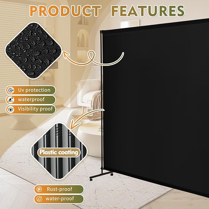 YSEJOMP Room Divider Screen 72"x72" - Image 2