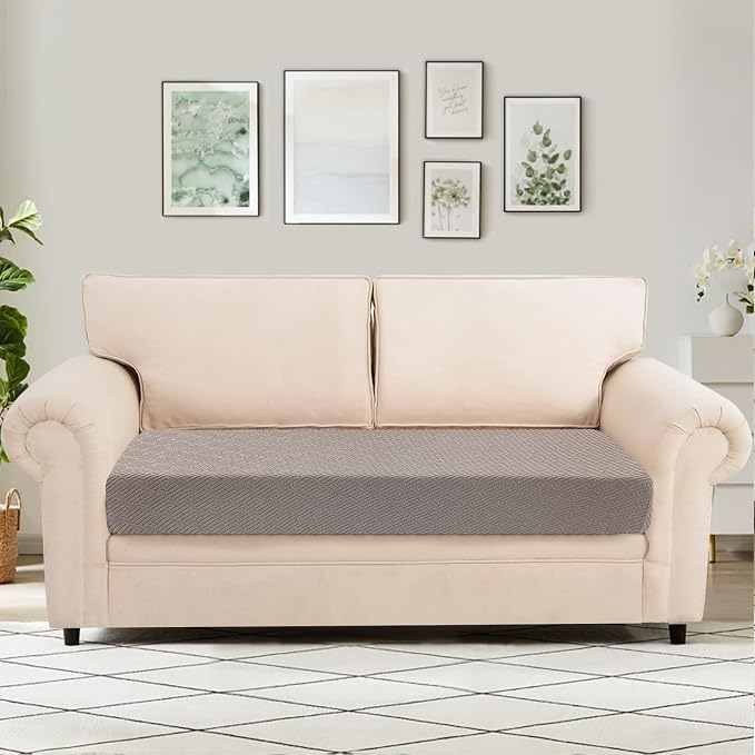 SearchI Stretch Jacquard Sofa Couch Cushion Covers Replacement Reversible - Image 2
