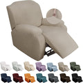 YEMYHOM 4 Pieces Stretch Recliner Slipcover Latest Jacquard Recliner Chair Cover by YEMYHOM