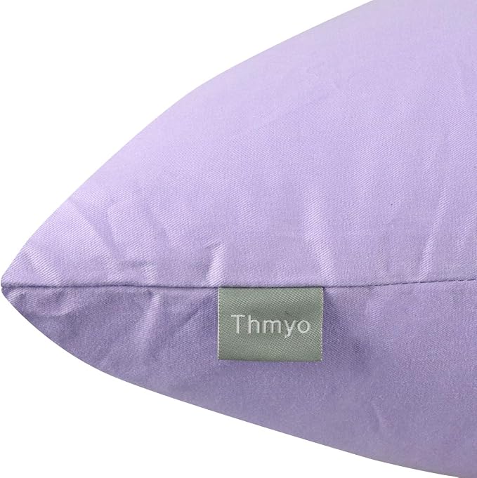 Thmyo 4-Pack 100% Cotton Comfortable Solid Decorative Throw Pillow Case Square - Image 8
