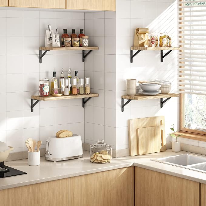 YGEOMER Floating Shelves for Wall Different Sizes Farmhouse Wall Shelf for - Image 8