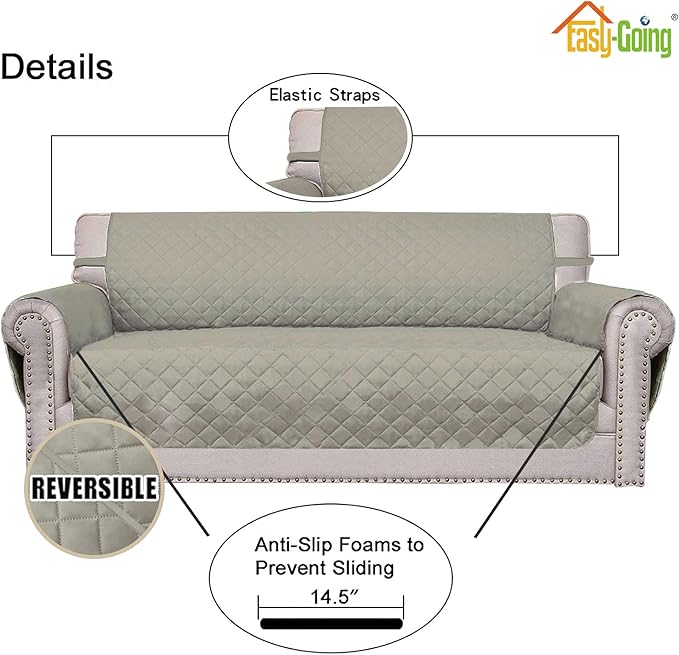 Easy-Going Sofa Slipcover Reversible Loveseat Sofa Cover Couch Cover - Image 3
