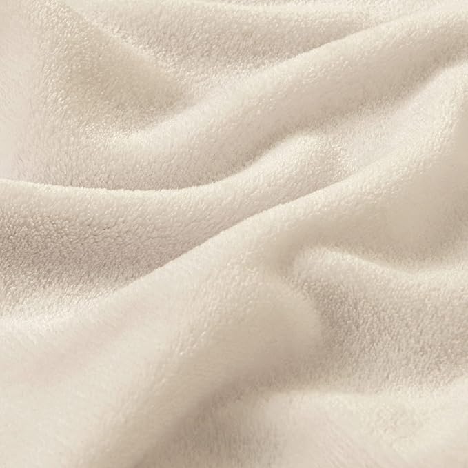 BEDELITE Fleece Blanket Beige Throw Blankets - Image 4
