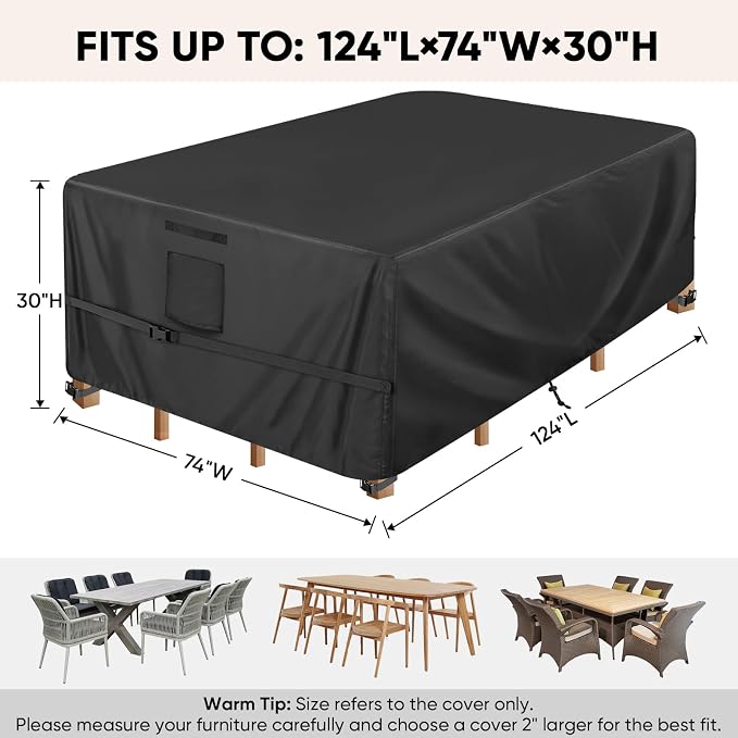 BALEINE Patio Furniture Covers, Outdoor Furniture Covers Waterproof, Heavy Duty - Image 2