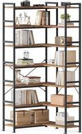 Casaottima Corner Bookshelf 7 Tier, 76 Inches Reversible Book Shelf by Casaottima