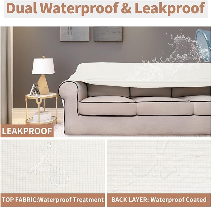 Easy-Going 100% Waterproof Chair Couch Cover, Dual Waterproof Sofa Cover - Image 3