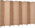 RHF 6 Ft. Tall Extra Wide-Diamond Weave Fiber Room Divider, 8 Panel Room by RoseHomeFashion