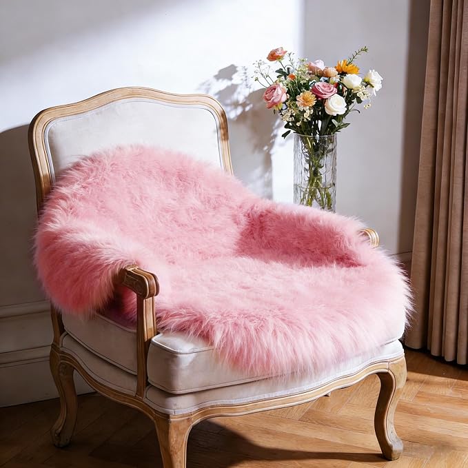 Ultra Soft Faux Fur Rug, Fluffy Shaggy 3ft Round Area Rug - Image 6