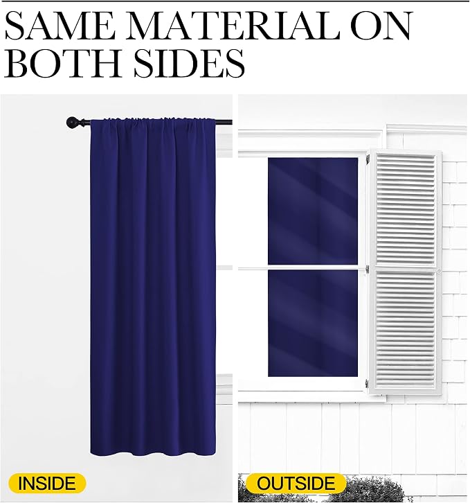 NICETOWN Window Curtains for Bedroom, 2 Panels, W42 x L48 -Inch, Home - Image 5