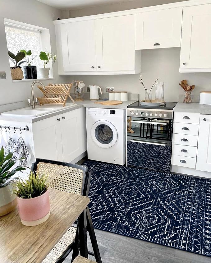 Wonnitar Moroccan 5x7 Blue Rugs - Image 5